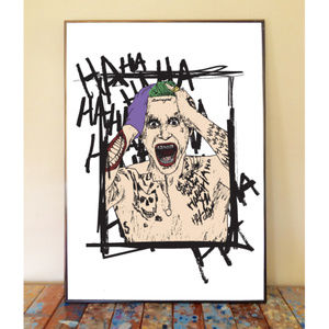 11x17 JARED LET JOKER SUICIDE SQUAD ART PRINT